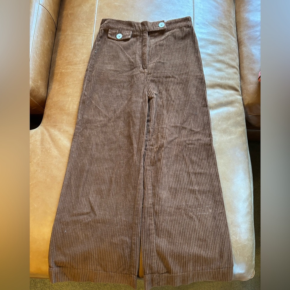 Zara Chocolate Corduroy Pants